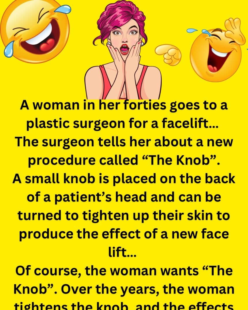 A woman in her forties goes to a plastic surgeon for...