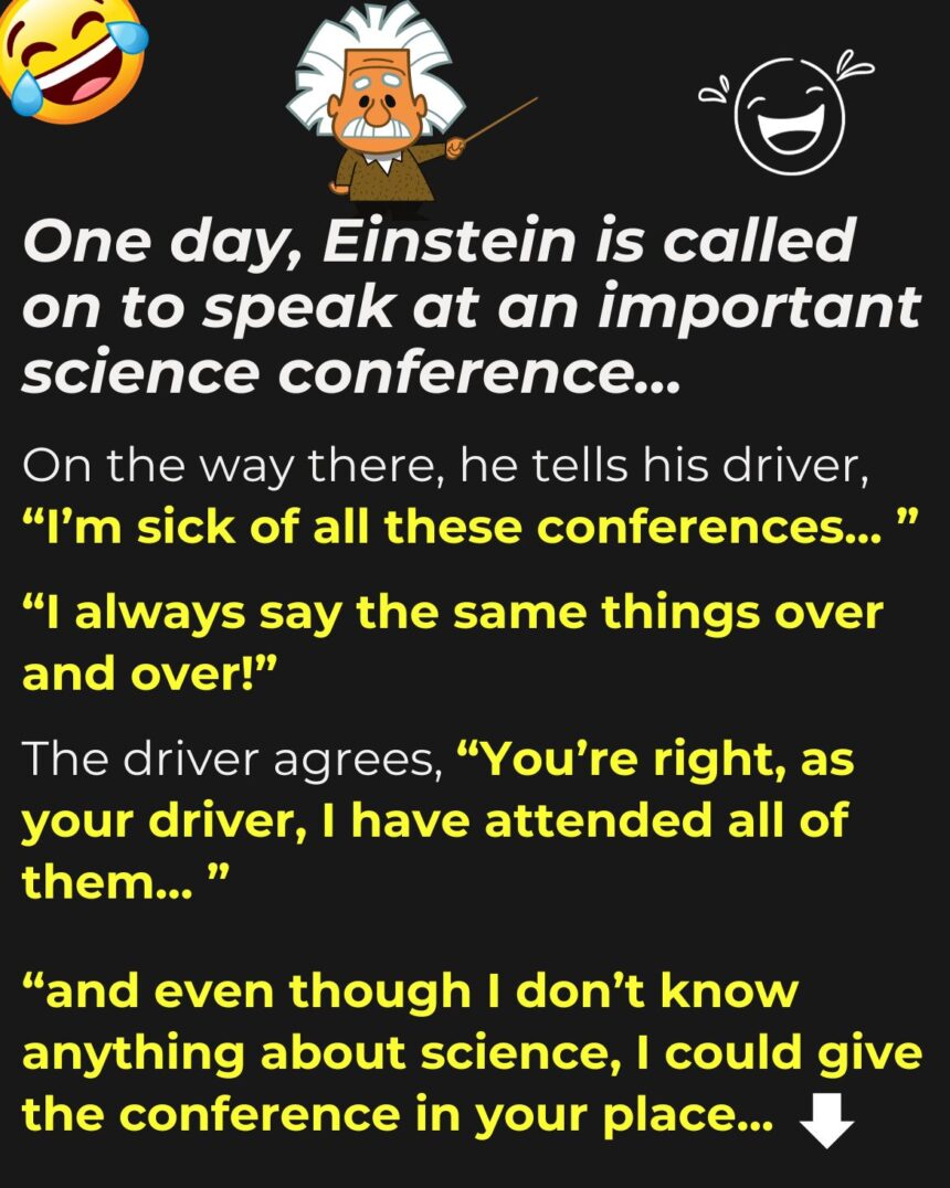 Einstein is called on to speak at an important...