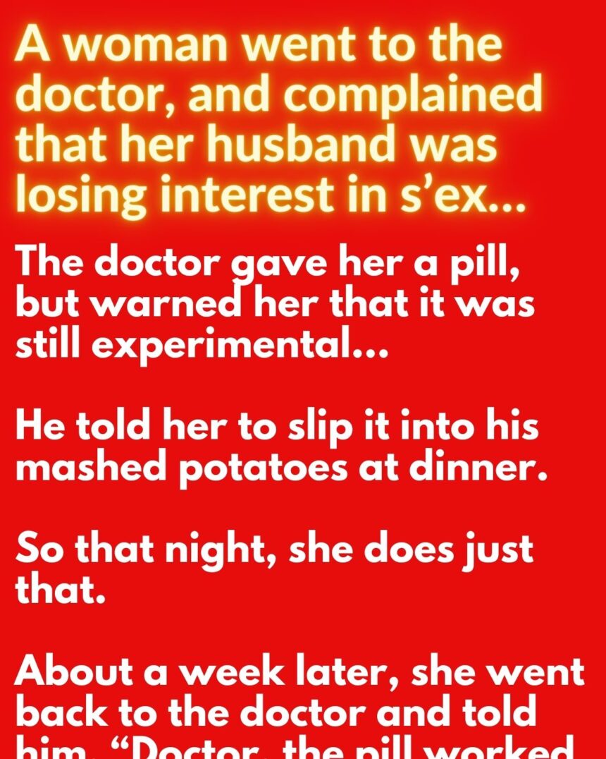 A woman complained her husband was losing interest...