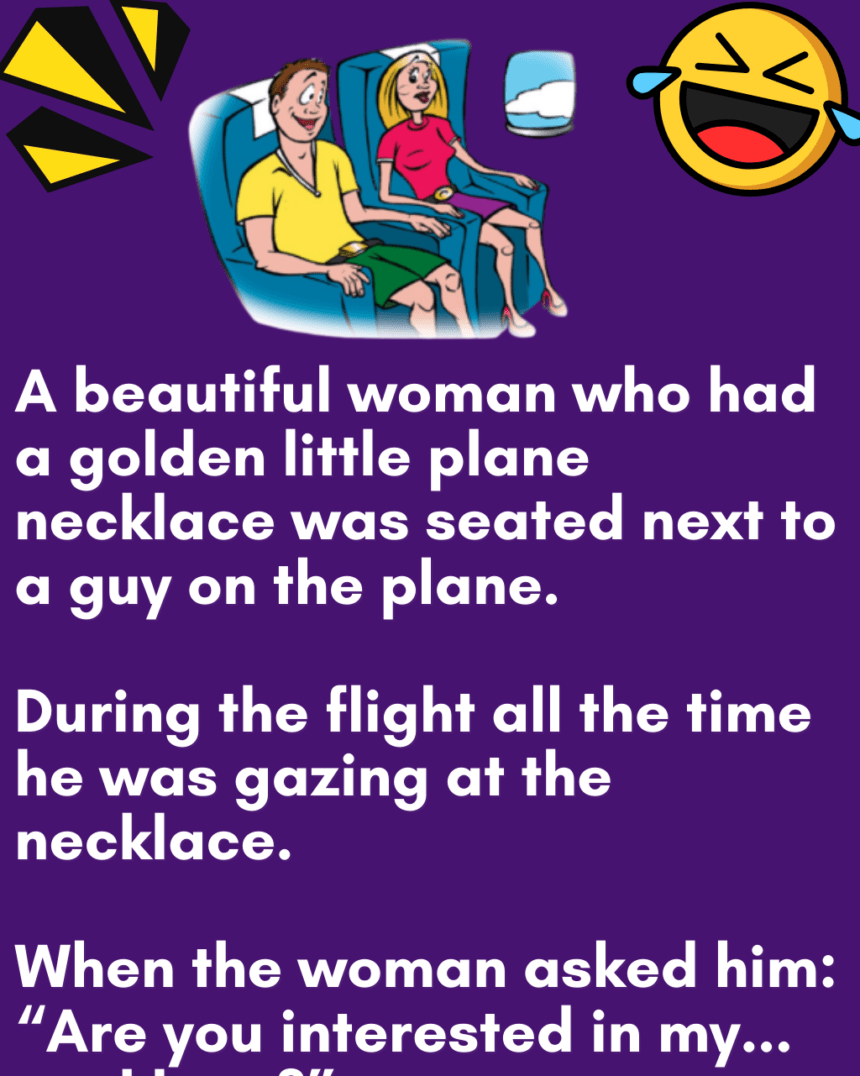 A Beautiful Woman With Golden Little Plane Necklace