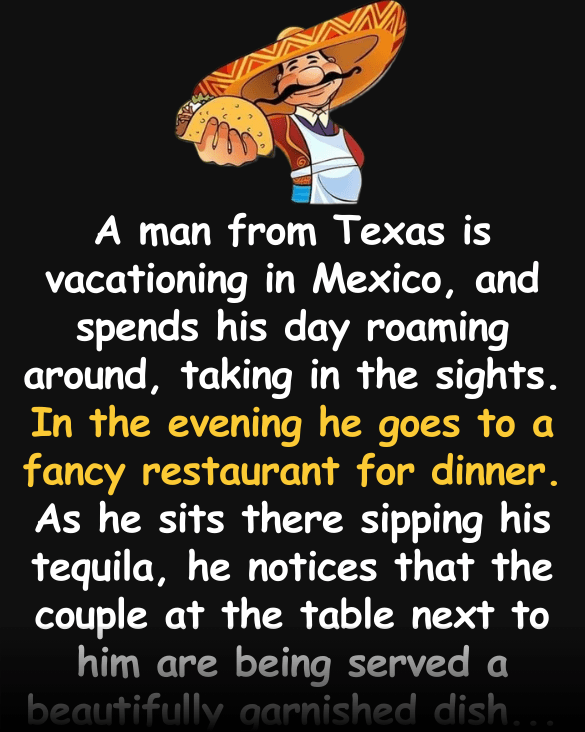 A Man From Texas Is Vacationing In Mexico