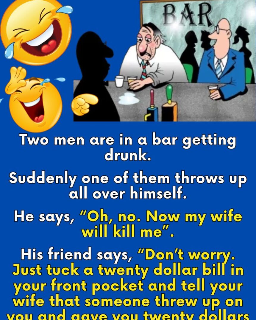 Two men are in a bar getting drunk