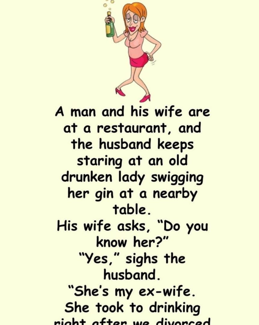 A man and his wife are at a restaurant…