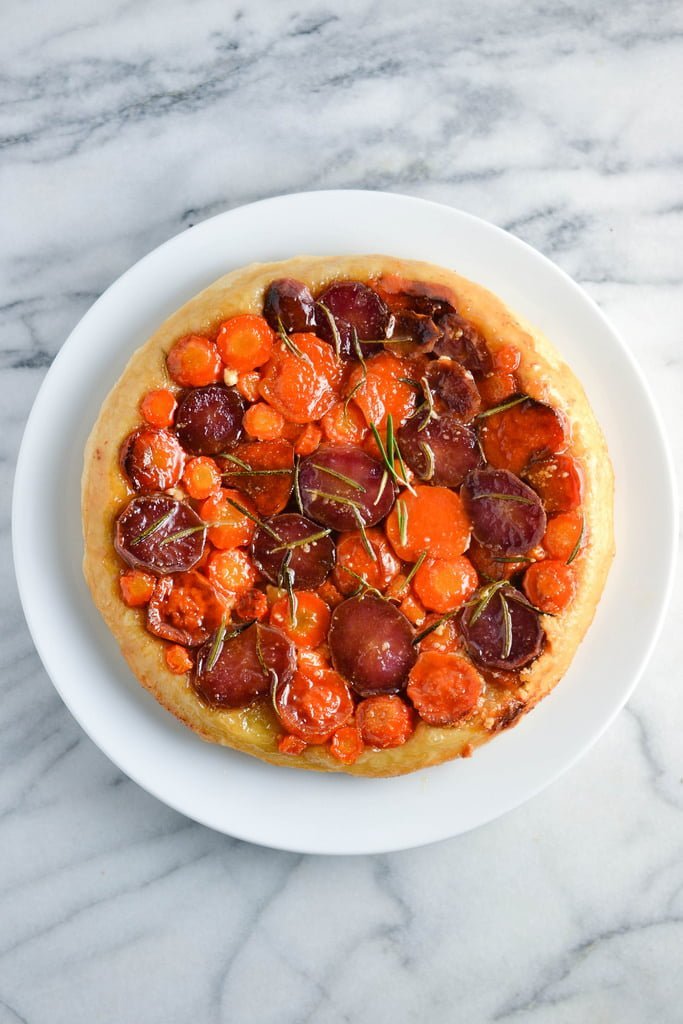 Carrot, Sweet Potato, and Purple Potato Tart Tatin