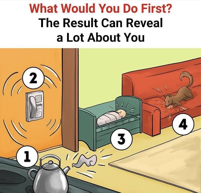 What Would You Do First in This Situation? The Result Can Reveal a Lot About You