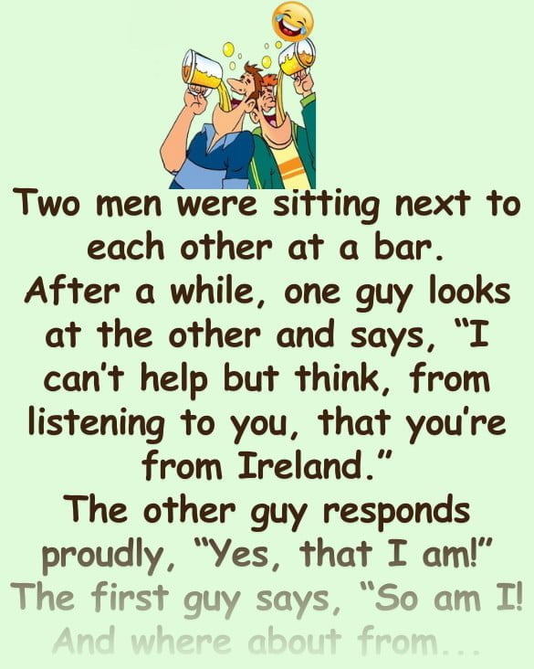 Funny Joke: Two men were sitting next to each other at a bar