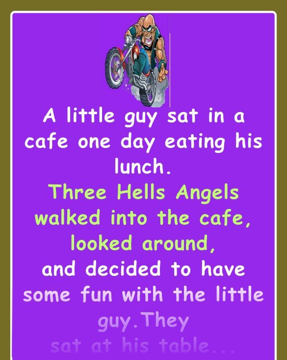 Funny Joke: Three bikers harass a man and take his lunch – what happens next is priceless