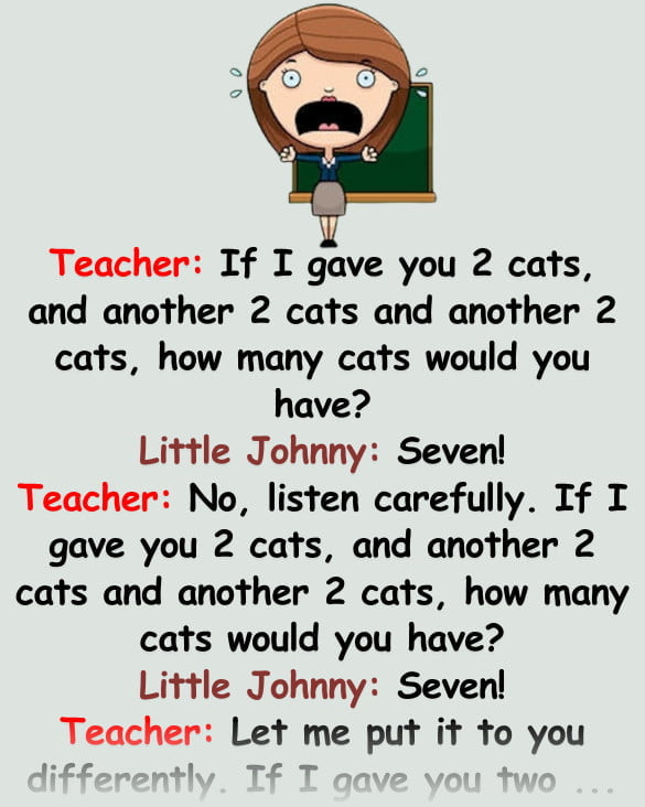 The Teacher asks Little Johnny A Question In Class