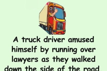 Funny Joke: The truck driver swirved to hit the lawyer – but remembered he had a priest in his truck