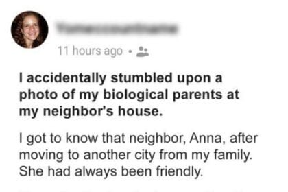 Adopted Woman Accidentally Sees Family Portrait at Her Neighbor's House & It Includes Her Bio Parents