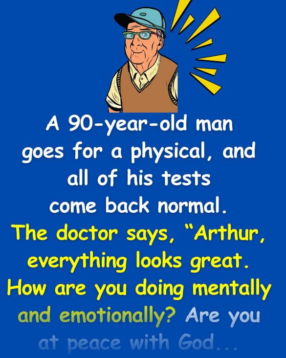 Funny Joke: A 90-year-old man, that due to his failing eyesight, has a special relationship with God