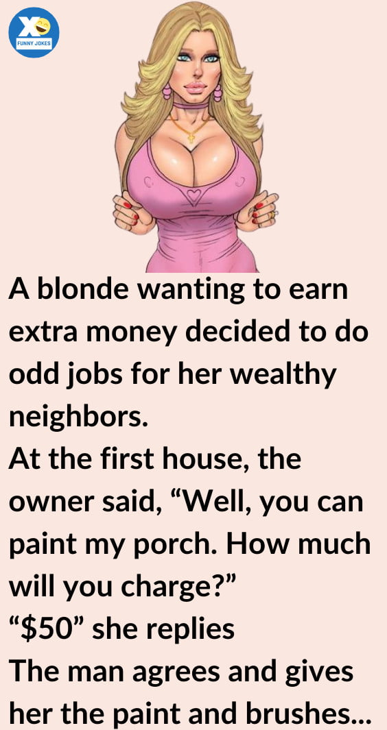 A Blonde Wanting To Earn Extra Money