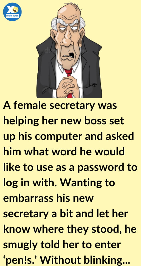 A Female Secretary Was Helping Her New Boss Set Up His Computer