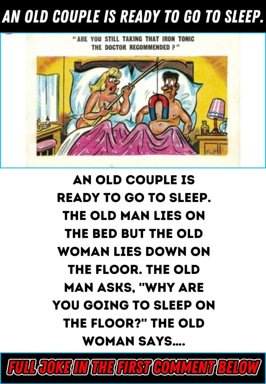 An old couple is ready to go to sleep.