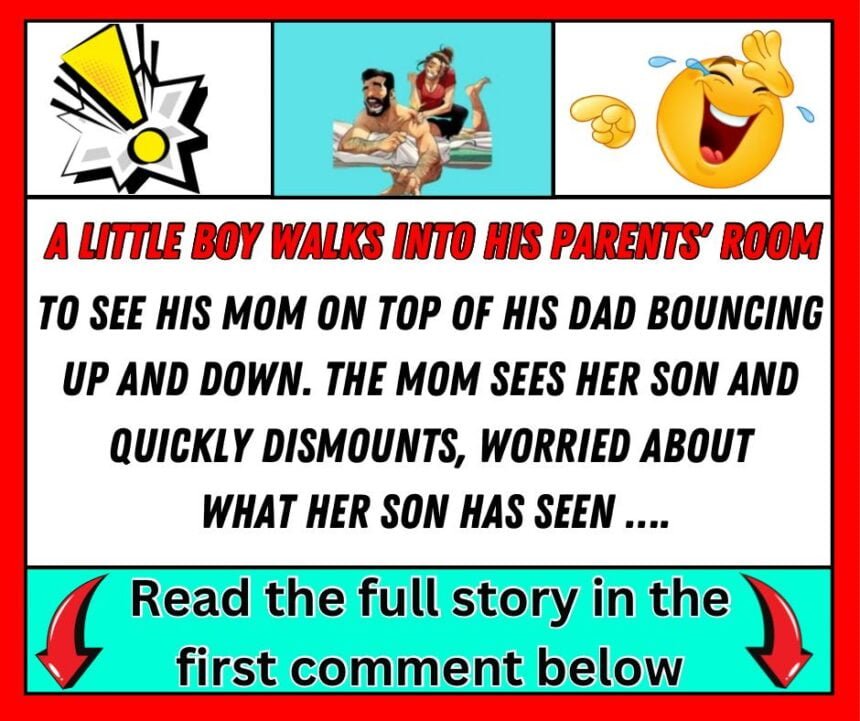 A little boy walks into his parents' room