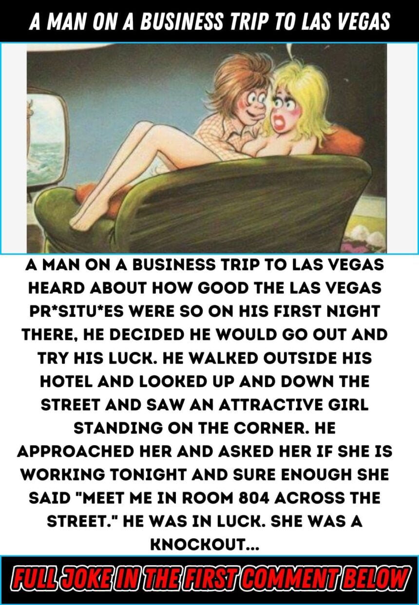 A man is on a business trip in Las Vegas...