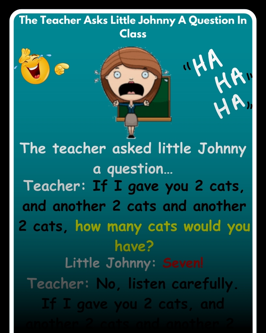 The Teacher Asks Little Johnny A Question In Class