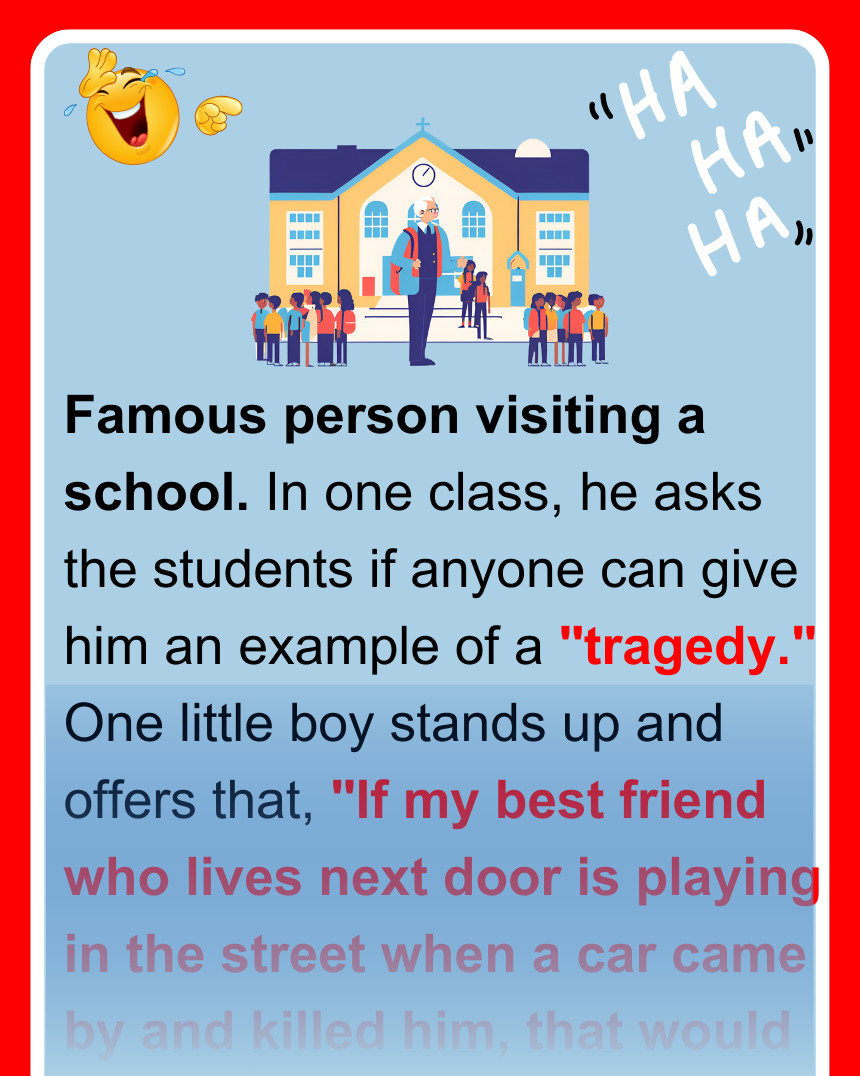 Famous person visiting a school