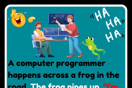 A computer programmer happens across a frog in the road