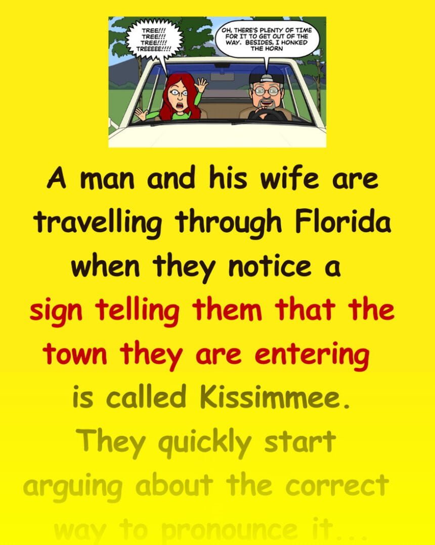 A man and his wife are travelling through