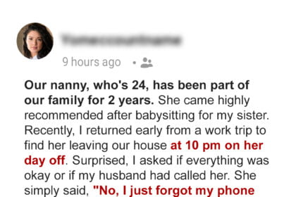 I Caught a Nanny Leaving My House on Her Day Off – She & My Husband Lied to Me about the Aim of Her Visit