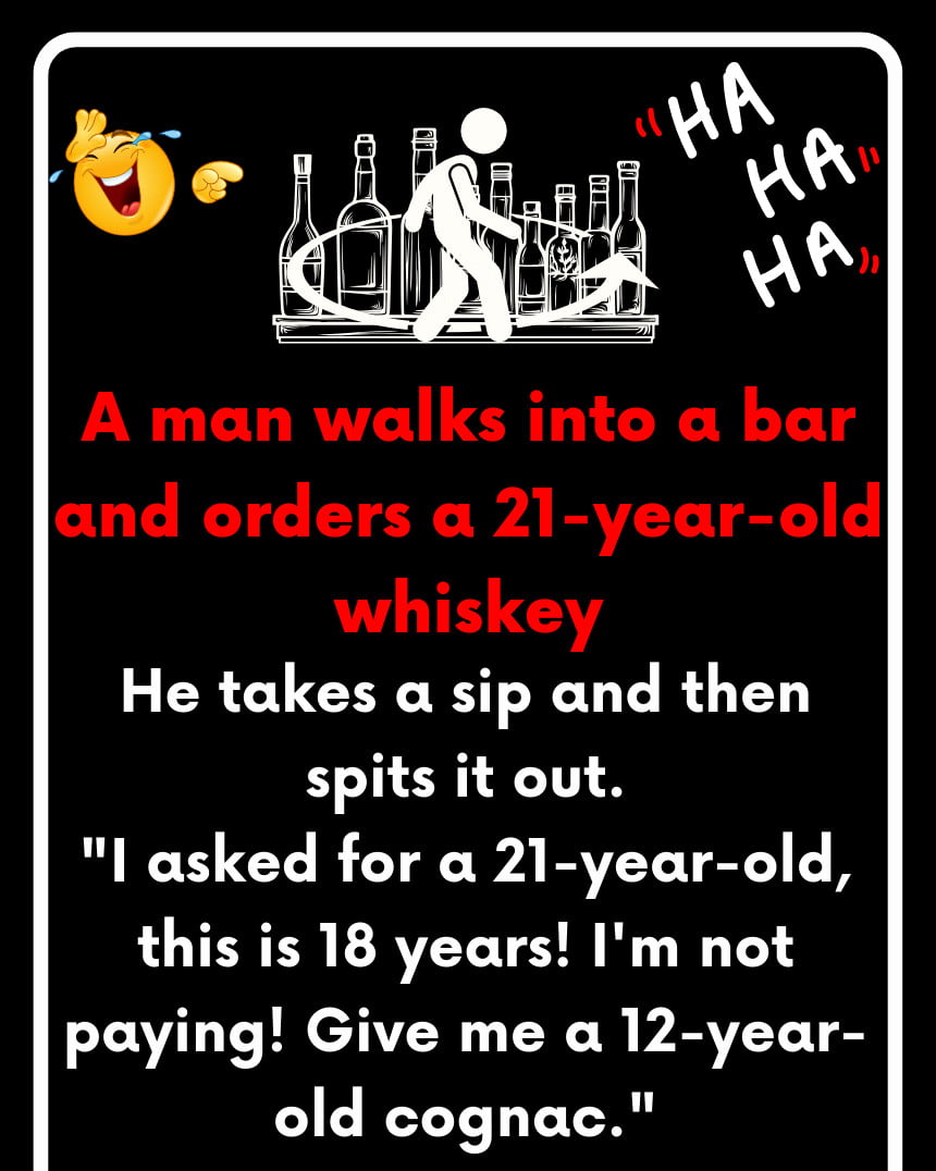 A man walks into a bar and orders a 21-year-old whiskey