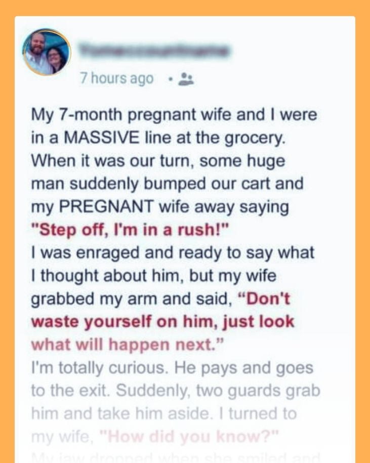 A Rude Guy Purposely Bumps into a Pregnant Woman in Line – She Teaches Him A Lesson in the Moment