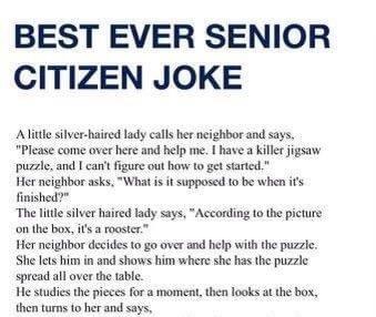 BEST EVER SENIOR CITIZEN JOKE