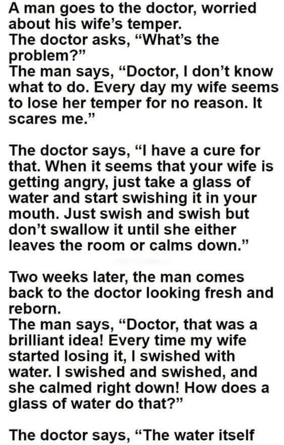 He Was Worried About His Wife’s Temper. But What The Doctor Suggests? Brilliant!