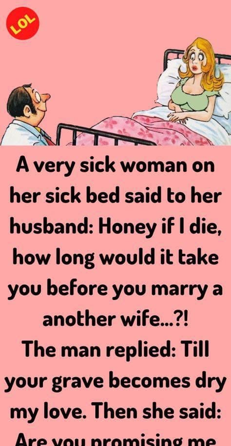 A very sick woman on her bed