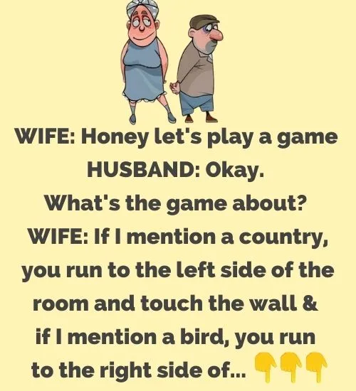 A husband and wife playing a game