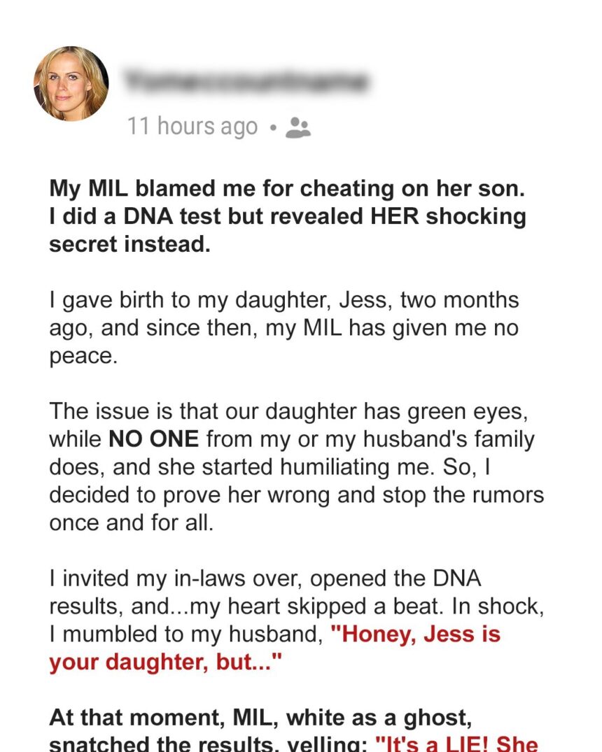 I Did DNA Test to Prove I Didn’t Cheat on My Husband, Exposed My MIL’s Humiliating Secret Instead