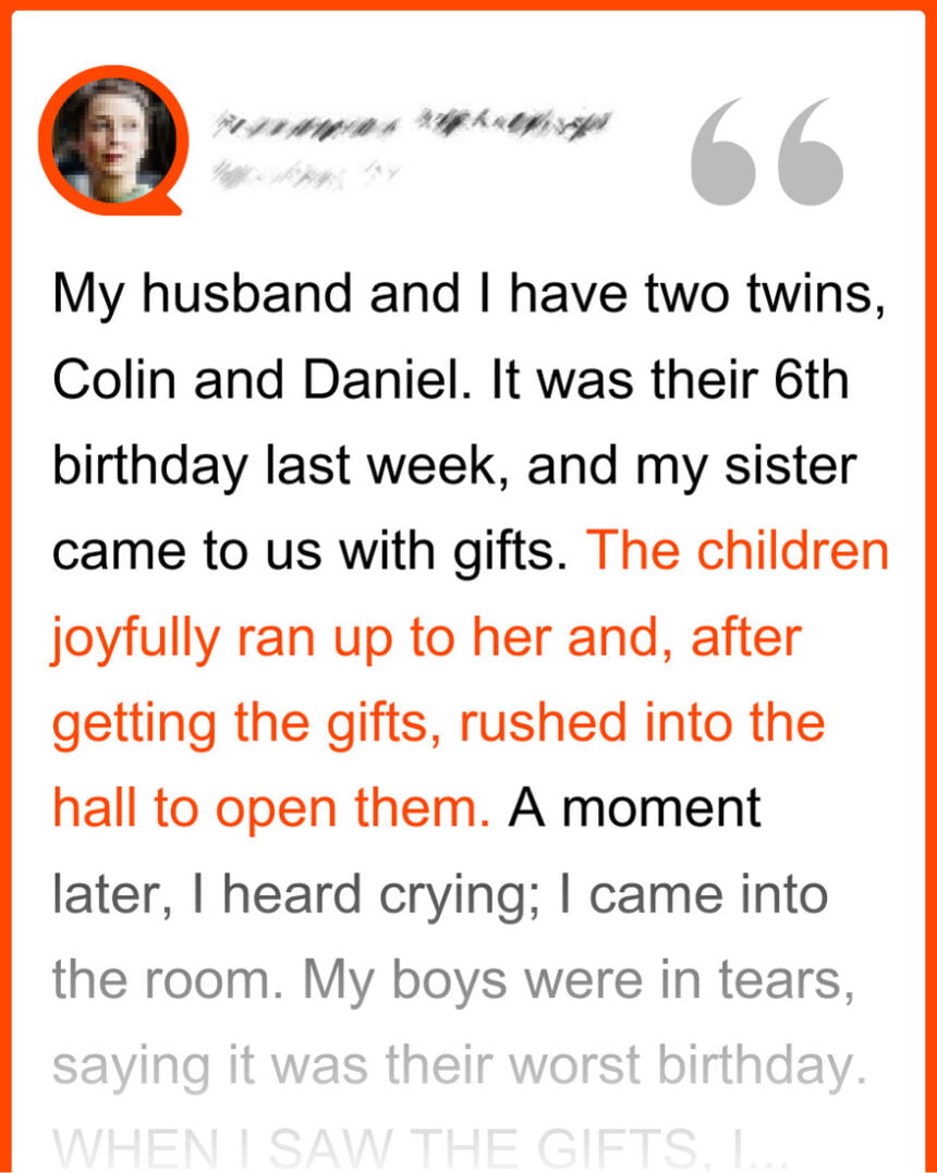 Mom Furious upon Seeing Her Sons Cry after Opening Presents They Received from Their Aunt