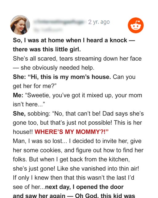 Woman Opens Her Door and Sees Crying Little Girl Who Claims Her Mom Is in the House — Story of the Day