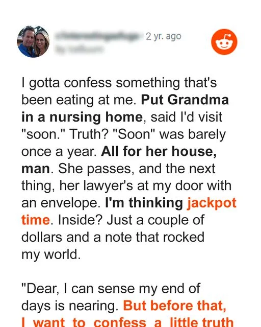 After Grandmother’s Death in a Nursing Home, Man Inherits an Envelope with Several Dollar Bills – Story of the Day