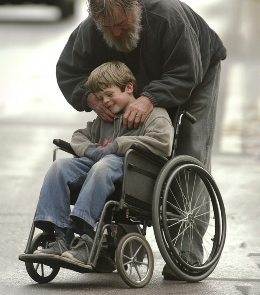 Disabled Homeless Man Gave His Wheelchair to a Poor Boy Who Couldn’t Walk – 5 Years Later, the Boy Found Him to Repay His Kindness