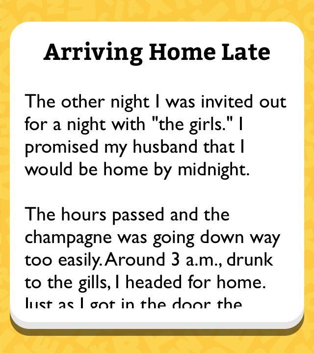 Arriving Home Late