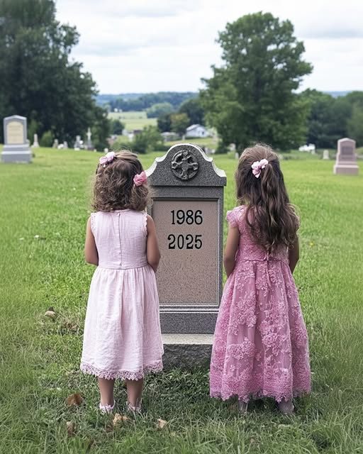 Girls Show Off Their New Dresses at Dad’s Grave After He Asks Them to See Two Boxes with Their Names