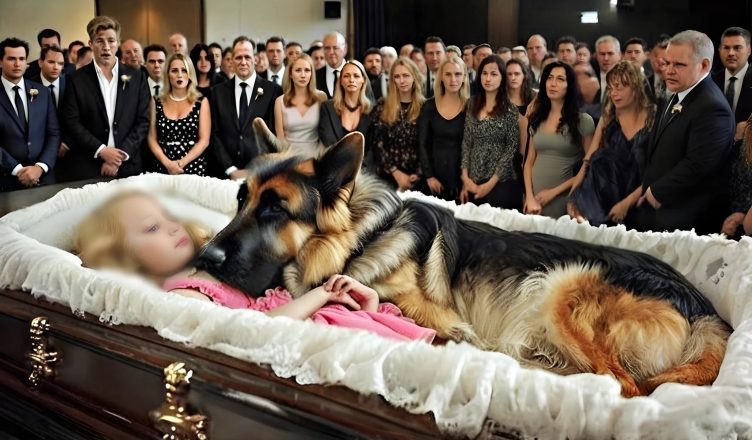The German Shepherd Never Left the Girl’s Coffin. When They Saw What She Was Hiding Underneath Her, Everyone Went Silent