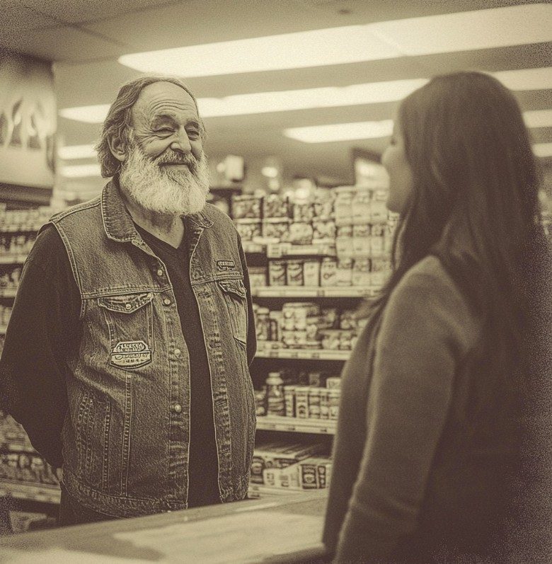I Ridiculed the Elderly Biker—Until He Revealed a Photo of My Mother