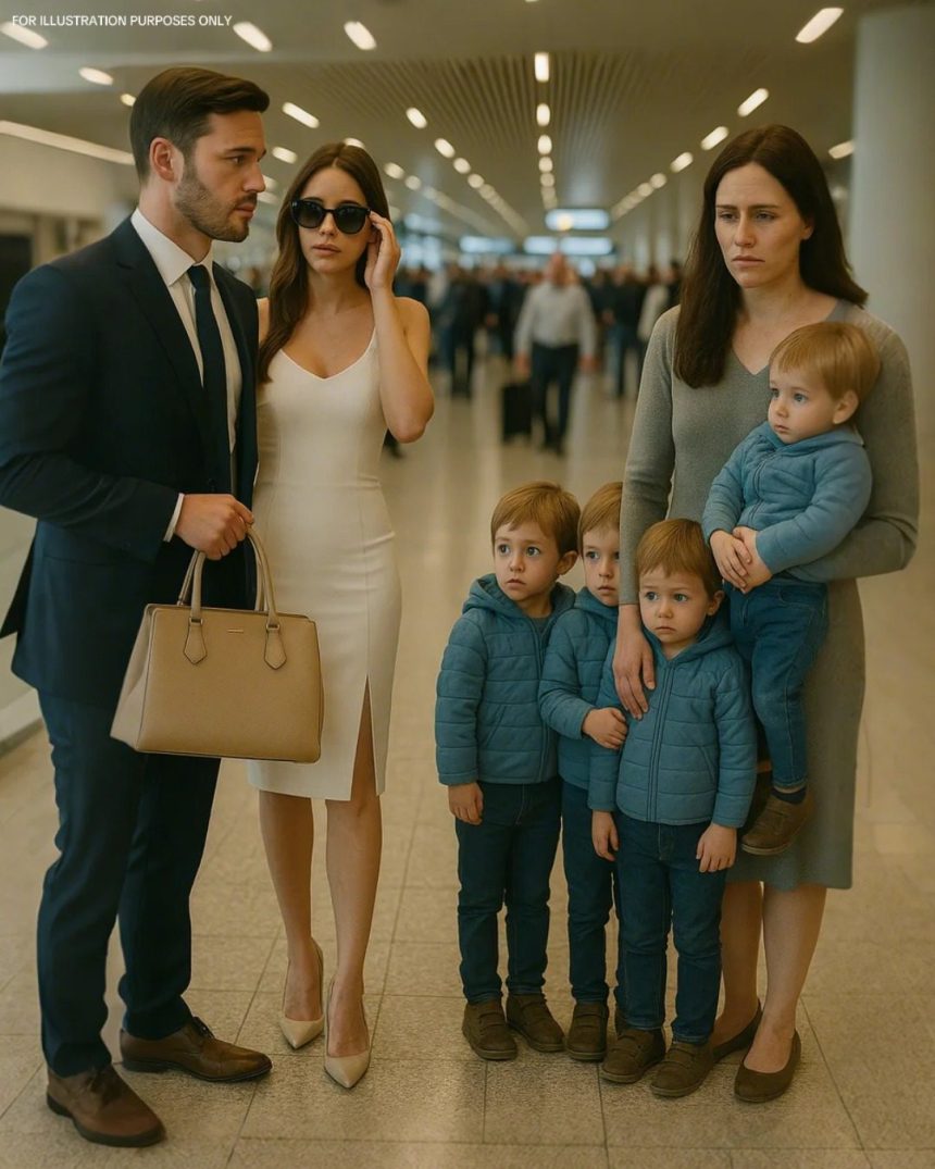 At the Airport, Billionaire Carrying His Mistress’s Bags Like a Gentleman — Then His Wife Walked In with Quadruplets 1 Usa People At the Airport, Billionaire Carrying His Mistress’s Bags Like a Gentleman — Then His Wife Walked In with Quadruplets