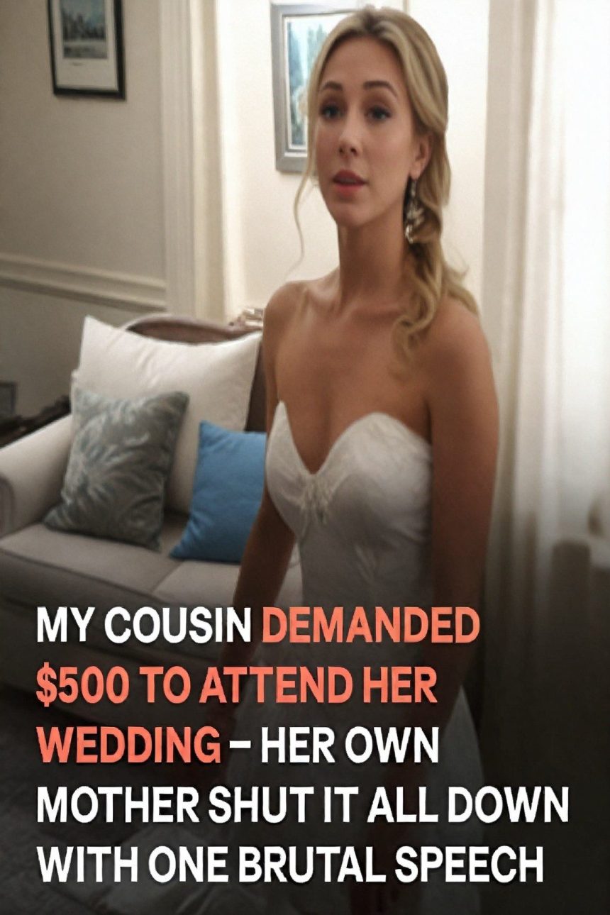 My Cousin Demanded $500 to Attend Her Wedding – Her Own Mother Shut It All Down with One Brutal Speech 1 Usa People My Cousin Demanded $500 to Attend Her Wedding – Her Own Mother Shut It All Down with One Brutal Speech