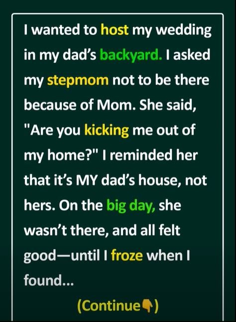 I Kicked My Stepmom Out of My Dad’s House for My Wedding
