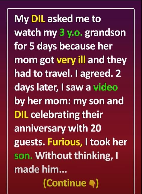 My DIL Tricked Me Into Babysitting—She Regretted It Instantly