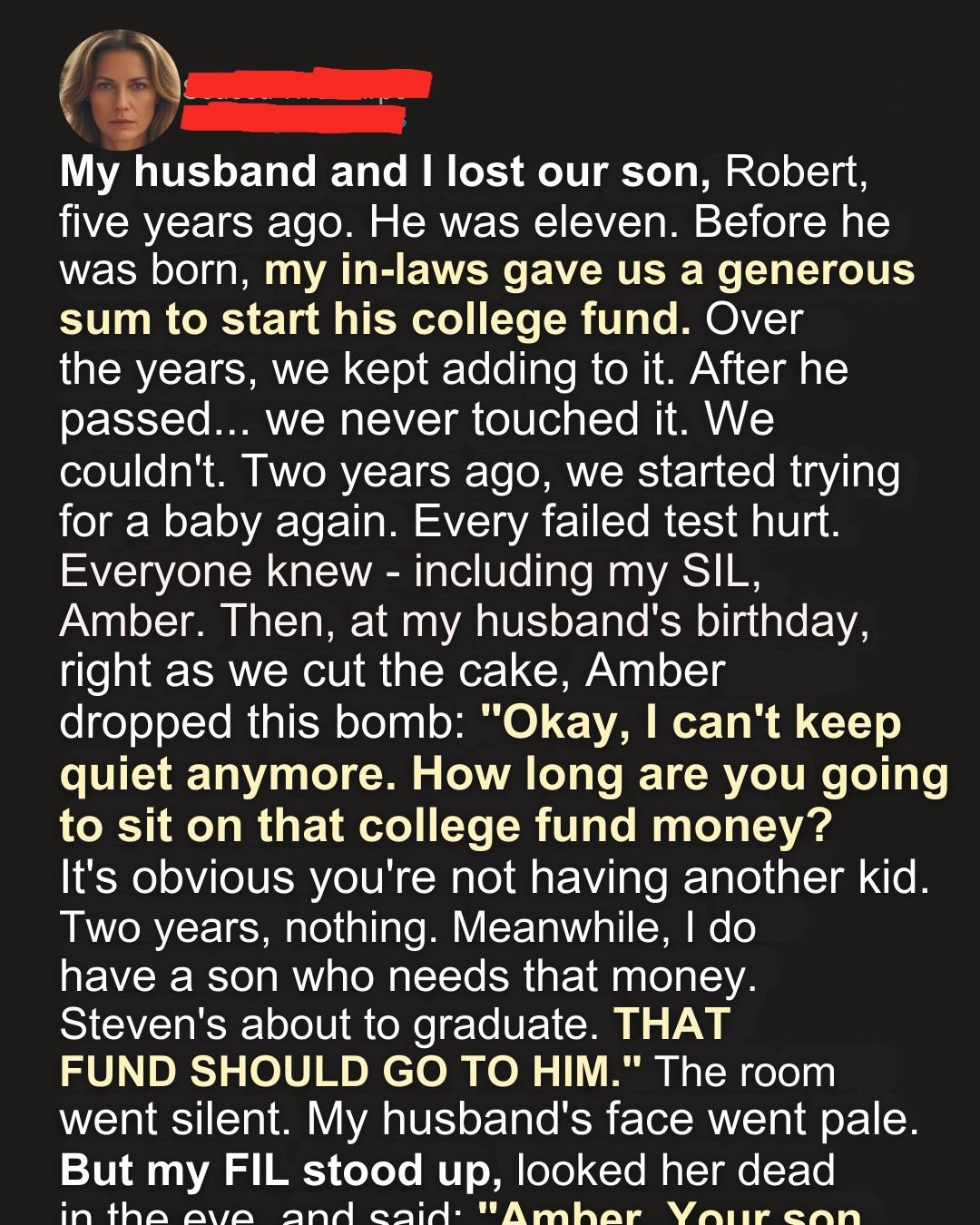 My Sister-in-Law Demanded I Give My Late Son’s College Fund to Her Son