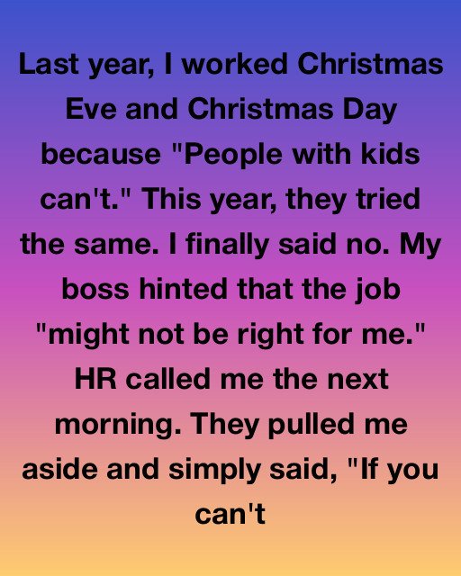 My Last Holiday Shift