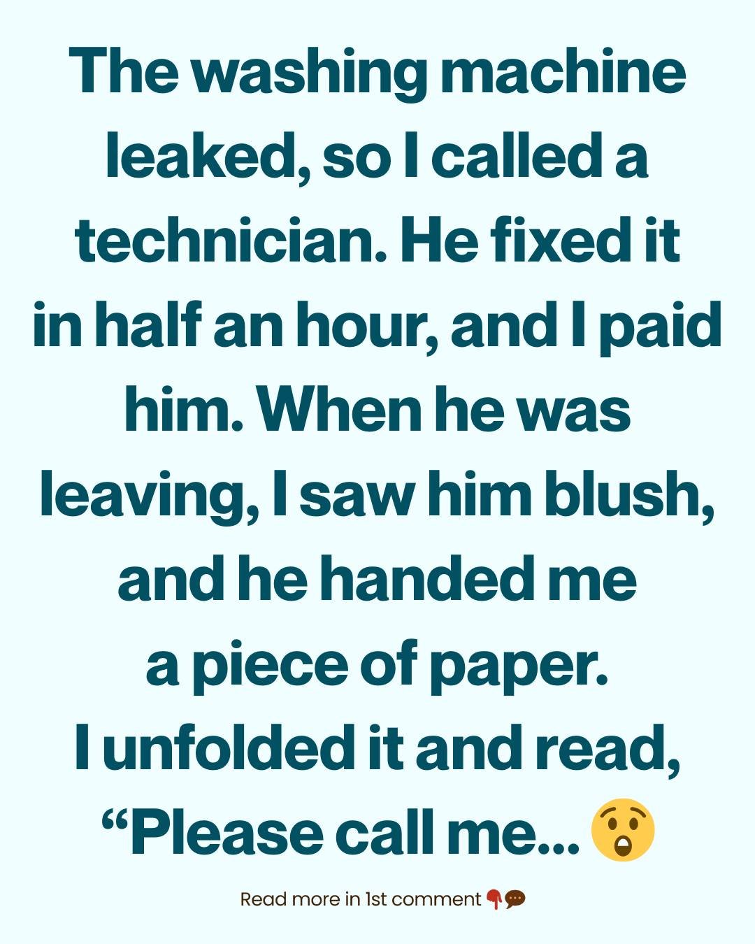 My Washing Machine Broke—But the Repairman Handed Me a Note That Changed My Life Forever