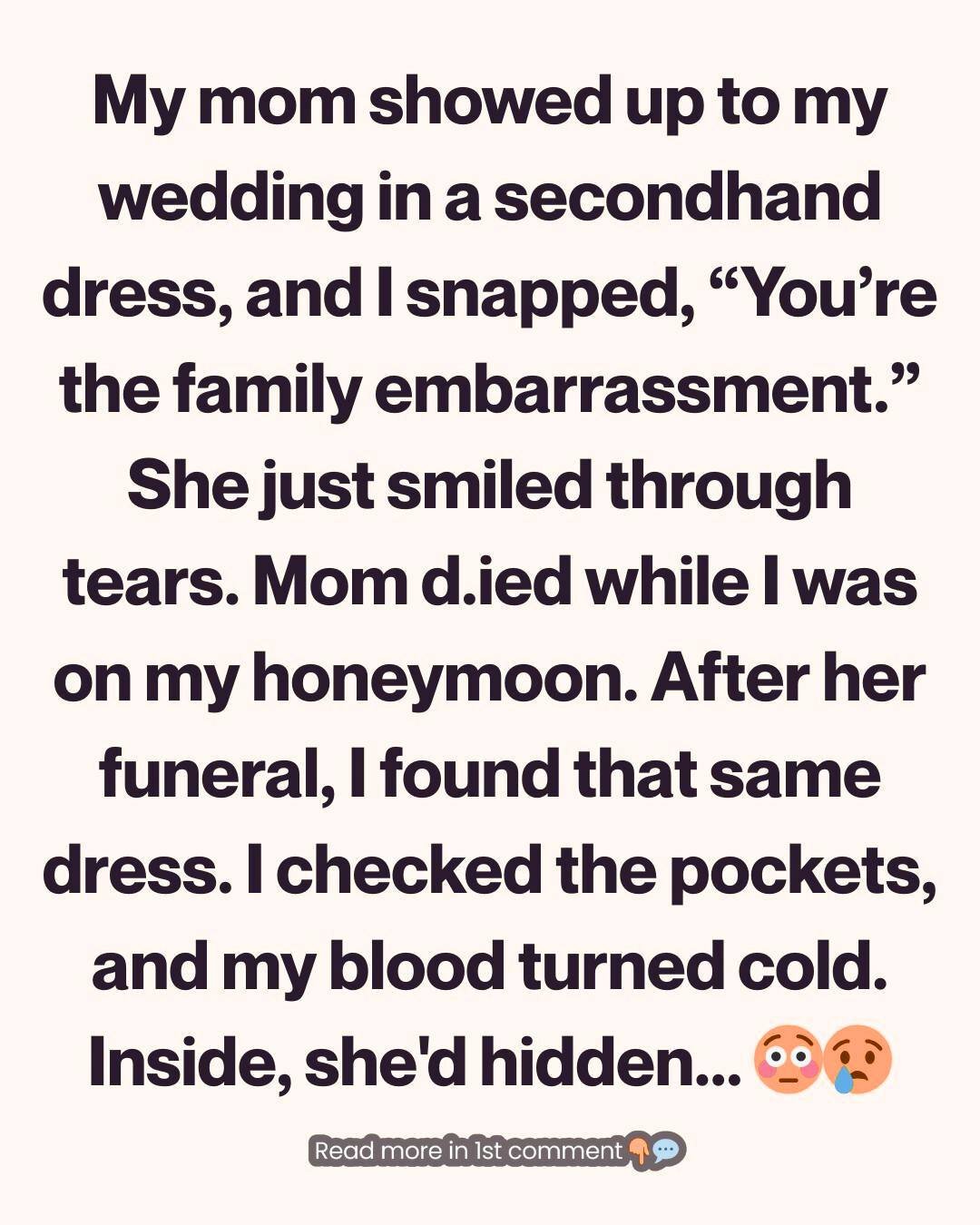 I Called My Mom an Embarrassment at My Wedding—Two Weeks Later, I Learned the Truth Too Late