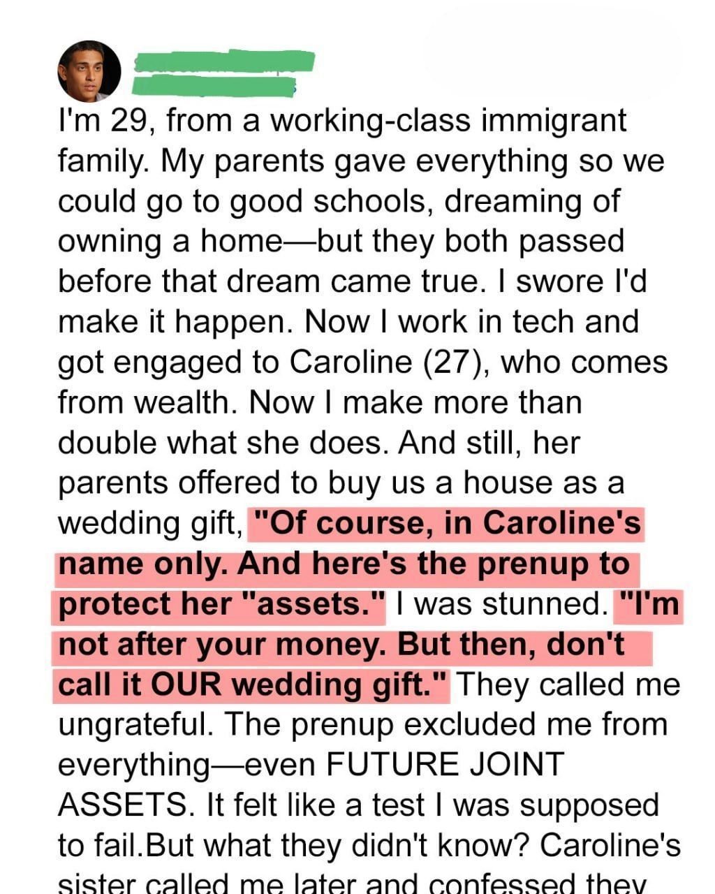 We Were Offered a Home as a Wedding Gift, but the Conditions Changed Everything