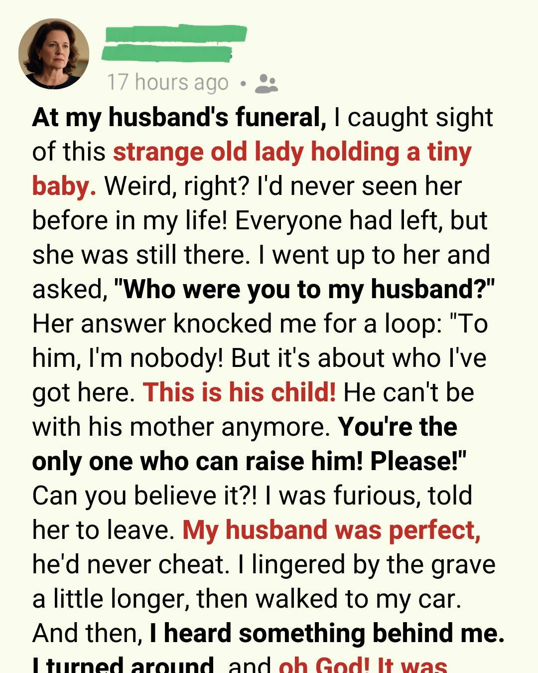 At My Husband’s Funeral, a Stranger Gave Me a Baby—and Everything Changed